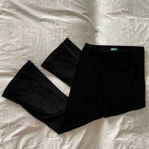 Benetton Black Velvet Stretch Pants